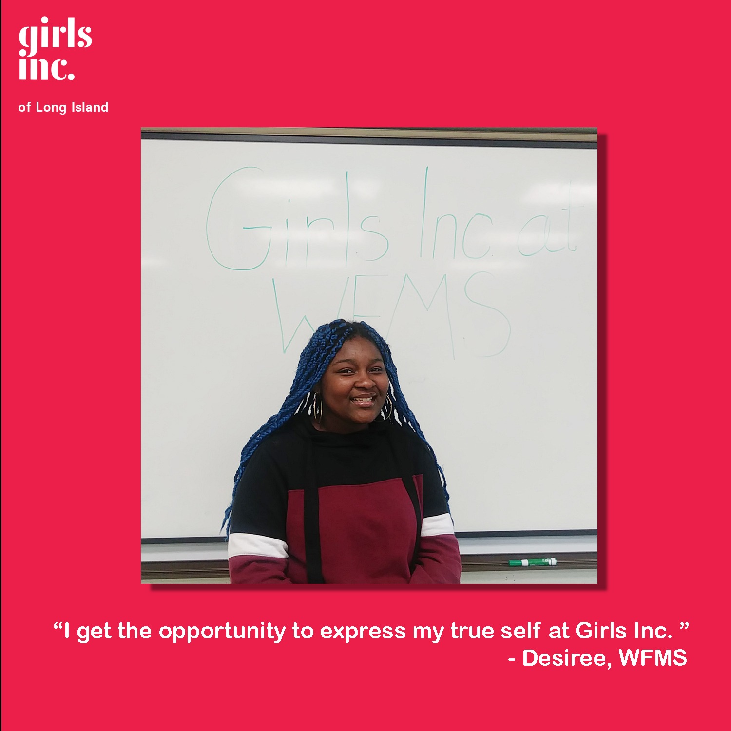 “I get the opportunity to express my true self at Girls Inc.”